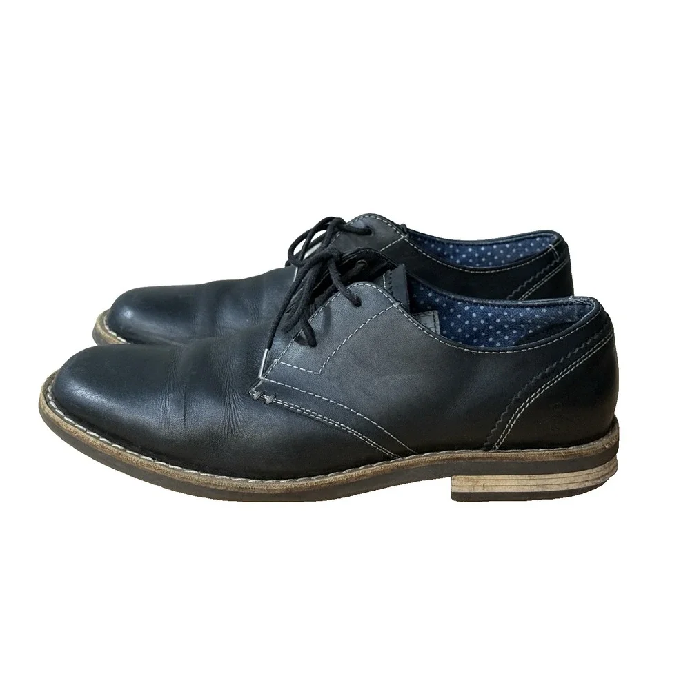 Penguin Dress Shoes Mens Size‎ 8.5 Casual Oxford Black Leather Lace Up Low